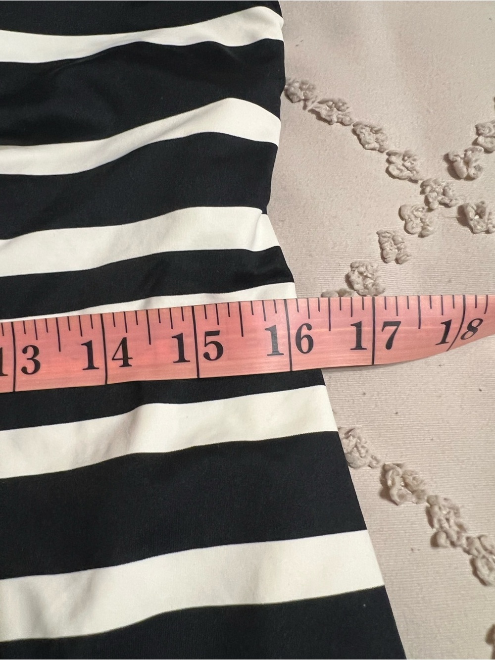 Ralph Lauren Black and White Striped Halter One-Piece Swimsuit Size 14 EUC - Picture 8 of 10